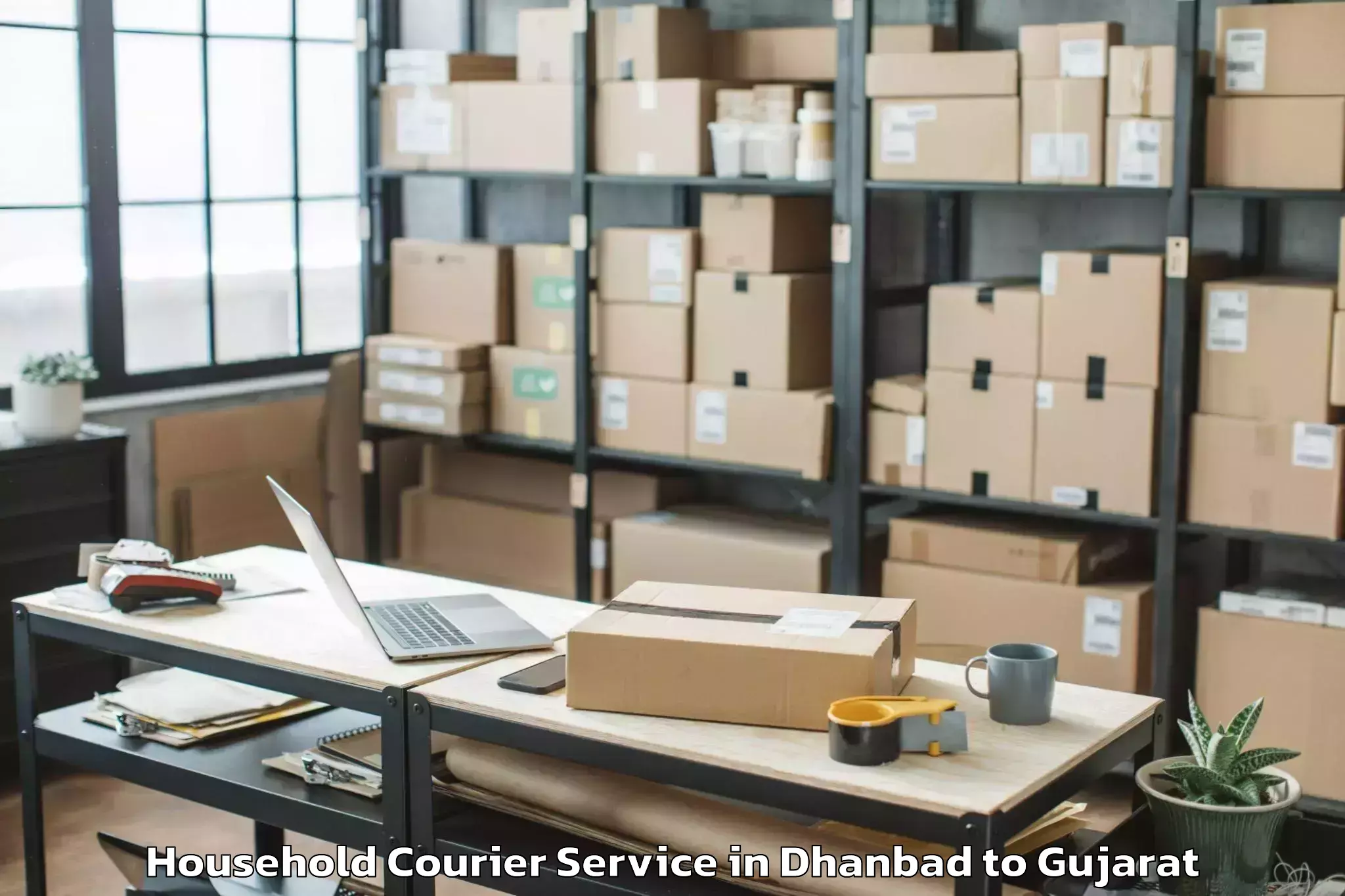 Book Your Dhanbad to Limkheda Household Courier Today